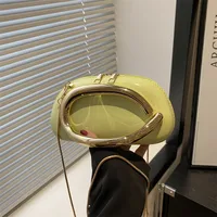 Retro Niche Metal Box Beautiful Small Square Bag Banquet Clutch Bag Simple Texturized Crossbody Bag main image 2