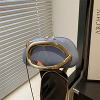 Retro Niche Metal Box Beautiful Small Square Bag Banquet Clutch Bag Simple Texturized Crossbody Bag main image 3