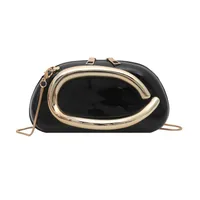 Retro Niche Metal Box Beautiful Small Square Bag Banquet Clutch Bag Simple Texturized Crossbody Bag main image 5