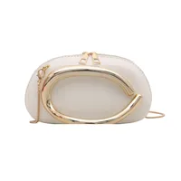 Retro Niche Metal Box Beautiful Small Square Bag Banquet Clutch Bag Simple Texturized Crossbody Bag sku image 9