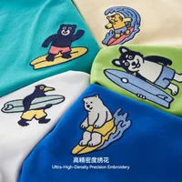 Jie Zhan Men's Wear | Summer Surfing Cute Embroidered T-shirt 25 Spring And Summer New American Street Dopamine Couple Short Sleeve main image 2