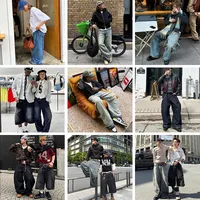 Jiezhan Men's Wear | Bamboo Scimitar Jeans 25 Spring And Summer New Clenfit Street Wide Leg Pants Loose Casual Pants main image 2