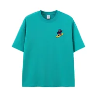 Jie Zhan Men's Wear | Summer Surfing Cute Embroidered T-shirt 25 Spring And Summer New American Street Dopamine Couple Short Sleeve sku image 2
