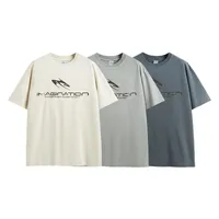 Jie Zhan Discount Store | Titanium Bright Face Wash Water Abraded T-shirt  Spring/Summer Fashion Brand Loose Street Short Sleeve Jacket main image 1