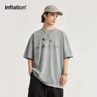 Jie Zhan Discount Store | Titanium Bright Face Wash Water Abraded T-shirt  Spring/Summer Fashion Brand Loose Street Short Sleeve Jacket main image 3