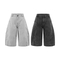 Jie Zhan Men's Wear | Seven-point Three-dimensional Cut Washing Scimitar Pants 25 Spring/Summer New Products Old Street Workwear Shorts Men main image 1