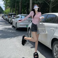 Tight New Yoga Sun Protection Clothing UV Protection Summer Slim Original Yarn Outdoor Sports Sun Protection Clothing Female UPF50 main image 4
