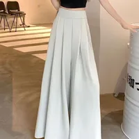 Women's  Spring And Summer Thin Pleated Suit Pants High Waist Draped Slimming Casual Trendy Skirt main image 3