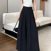 Women's  Spring And Summer Thin Pleated Suit Pants High Waist Draped Slimming Casual Trendy Skirt main image 4