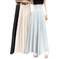 Women's  Spring And Summer Thin Pleated Suit Pants High Waist Draped Slimming Casual Trendy Skirt main image 5