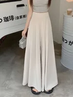 Women's  Spring And Summer Thin Pleated Suit Pants High Waist Draped Slimming Casual Trendy Skirt sku image 8