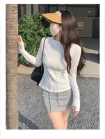 Sun Protection Clothing New Style Collar Casual Loose Ice Silk Breathable Summer Slim-fit Outdoor Sun Protection Clothing Yoga Jacket sku image 3