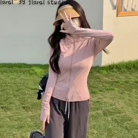 Sun Protection Clothing New Style Collar Casual Loose Ice Silk Breathable Summer Slim-fit Outdoor Sun Protection Clothing Yoga Jacket sku image 9