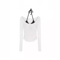 Sunscreen Shirt Suit Hot Girl Sexy Beautiful Back Two-piece Set With Chest Pad Outer Wear Inner T-shirt Base Shirt Outer Wear main image 2