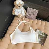 Sunscreen Shirt Suit Hot Girl Sexy Beautiful Back Two-piece Set With Chest Pad Outer Wear Inner T-shirt Base Shirt Outer Wear sku image 1