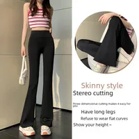 Shark Pants Flared Pants Women's Outer Wear Leggings High Waist Slim-Fit Slim-Fit Hip Tucking Spring And Autumn Yoga Horseshoe Pants main image 4