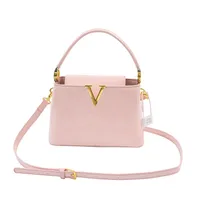 Foreign Trade New Patent Leather Fashion All-match Letter Bucket Bag Fashionable Handbag Large Capacity Single Shoulder Crossbody Bag sku image 3