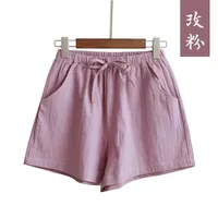 Cotton Linen Casual Shorts Women's Plus Size Wide Leg Pants Home Beach Hot Pants Summer Loose Sports Pants Direct Selling main image 2