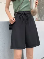 Plus Size Foreign Trade Women's Shorts Five-point Pants Women's High Waist Ice Silk Pants Loose Women's Summer Outer Wear Casual Straight Shorts main image 4