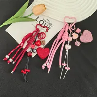 Hot-selling Full Diamond Heart Keychain Pendant Backpack Pendant Accessories Car Key Pendant Fashion Accessories main image 1