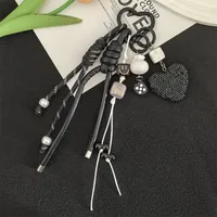 Hot-selling Full Diamond Heart Keychain Pendant Backpack Pendant Accessories Car Key Pendant Fashion Accessories sku image 1