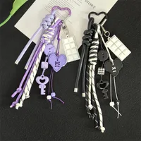 Creative Acrylic Love Braided Rope Lady Bag Key Chain Pendant Student Bag Key Chain Pendant Gift main image 1