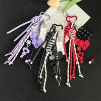 Creative Acrylic Love Braided Rope Lady Bag Key Chain Pendant Student Bag Key Chain Pendant Gift main image 2