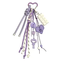 Creative Acrylic Love Braided Rope Lady Bag Key Chain Pendant Student Bag Key Chain Pendant Gift main image 5