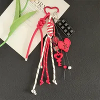 Creative Acrylic Love Braided Rope Lady Bag Key Chain Pendant Student Bag Key Chain Pendant Gift sku image 1