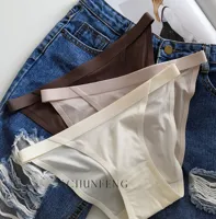 Solid Color Low Waist Briefs Panties main image 1