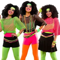 Exported To  1980s Party Dance Ladies Fishing Net Mesh T-Shirt Fishnet Shirt main image 1