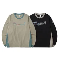 INF Men's | Retro Sports Stitching Long T-shirt  Fall/Winter New Fashion Brand American Stitching Design Leisure Long T main image 1