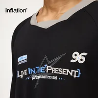 INF Men's | Retro Sports Stitching Long T-shirt  Fall/Winter New Fashion Brand American Stitching Design Leisure Long T main image 2