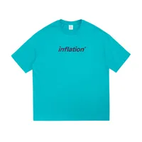 Jie Zhan Discount Store | Loosen Edition Laser Colorful Letter Printing Fashion Brand Street Short Sleeve T-shirt Male sku image 1