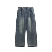 INF Men's | Rough Edge Wash Water Wide Leg Jeans  Spring And Summer New Fashion Brand Street Loose Men's Straight Pants main image 2