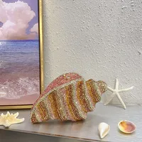 Heavy Industry Shiny Diamond-encrusted Pearl Conch Shell Acrylic Bag Seaside Casual Holiday Crossbody Bag main image 1