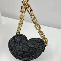 New Rattan Bag Conch Hand-woven Shell Bag Retro Trendy Shoulder Bag  Fashion Handbag main image 5