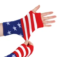 Children's Stars And Stripes Long Socks  Five-pointed Star Socks Gloves American Independence Day Flag Socks Children's Suit main image 2