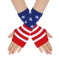 Children's Stars And Stripes Long Socks  Five-pointed Star Socks Gloves American Independence Day Flag Socks Children's Suit main image 5