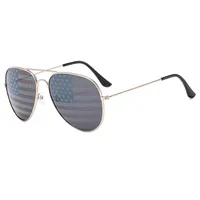 Metal Double Beam Classic Retro American Flag Independence Day Sunglasses Sunglasses Toad Sunglasses Male 3025 main image 3