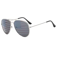 Metal Double Beam Classic Retro American Flag Independence Day Sunglasses Sunglasses Toad Sunglasses Male 3025 sku image 2
