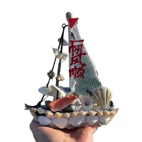 Free Shipping Shell Boat Mediterranean Sailing Model Ornaments Smooth Sailing Gifts Special Crafts Tourism Commemoration main image 3