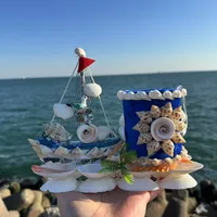 Free Shipping Shell Boat Mediterranean Sailing Model Ornaments Smooth Sailing Gifts Special Crafts Tourism Commemoration sku image 2