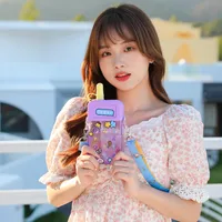 Creative Cartoon Cute Mobile Phone Cup Straw Water Cup Macaron Stickers For Children Adult Female University And Middle School Students main image 3