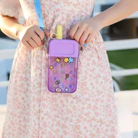 Creative Cartoon Cute Mobile Phone Cup Straw Water Cup Macaron Stickers For Children Adult Female University And Middle School Students main image 4