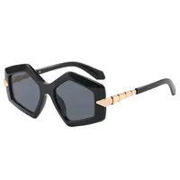Streetwear Cool Style Solid Color PC UV400 Protection Tinted Lenses Polygon Full Frame Glasses main image 5