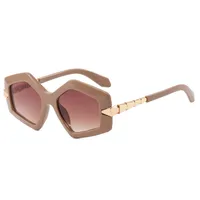 Streetwear Cool Style Solid Color PC UV400 Protection Tinted Lenses Polygon Full Frame Glasses main image 8