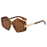 Streetwear Cool Style Solid Color PC UV400 Protection Tinted Lenses Polygon Full Frame Glasses main image 7