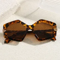 Streetwear Cool Style Solid Color PC UV400 Protection Tinted Lenses Polygon Full Frame Glasses main image 1