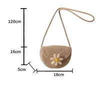 Small Fresh Style Woven Mobile Phone Bag Women's  Summer New Style Straw Woven Bag Stylist All-match Holiday Shoulder Crossbody Beach Bag main image 5